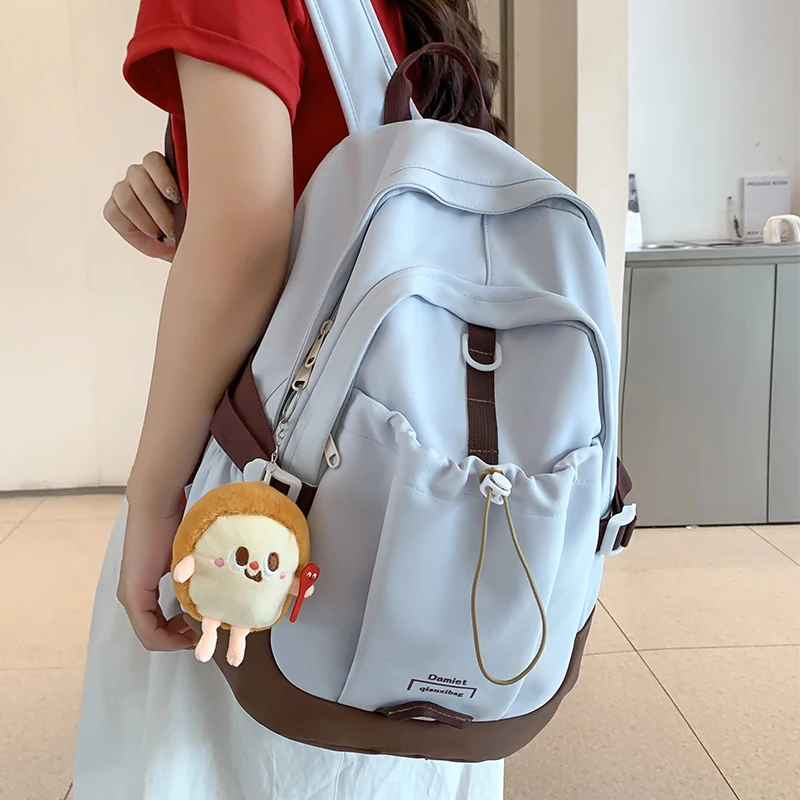 

Laid-ba Korean Sle Large Capaci Bapa for Women College Students Commuter Dual oulder Bag High Aesthetic Value