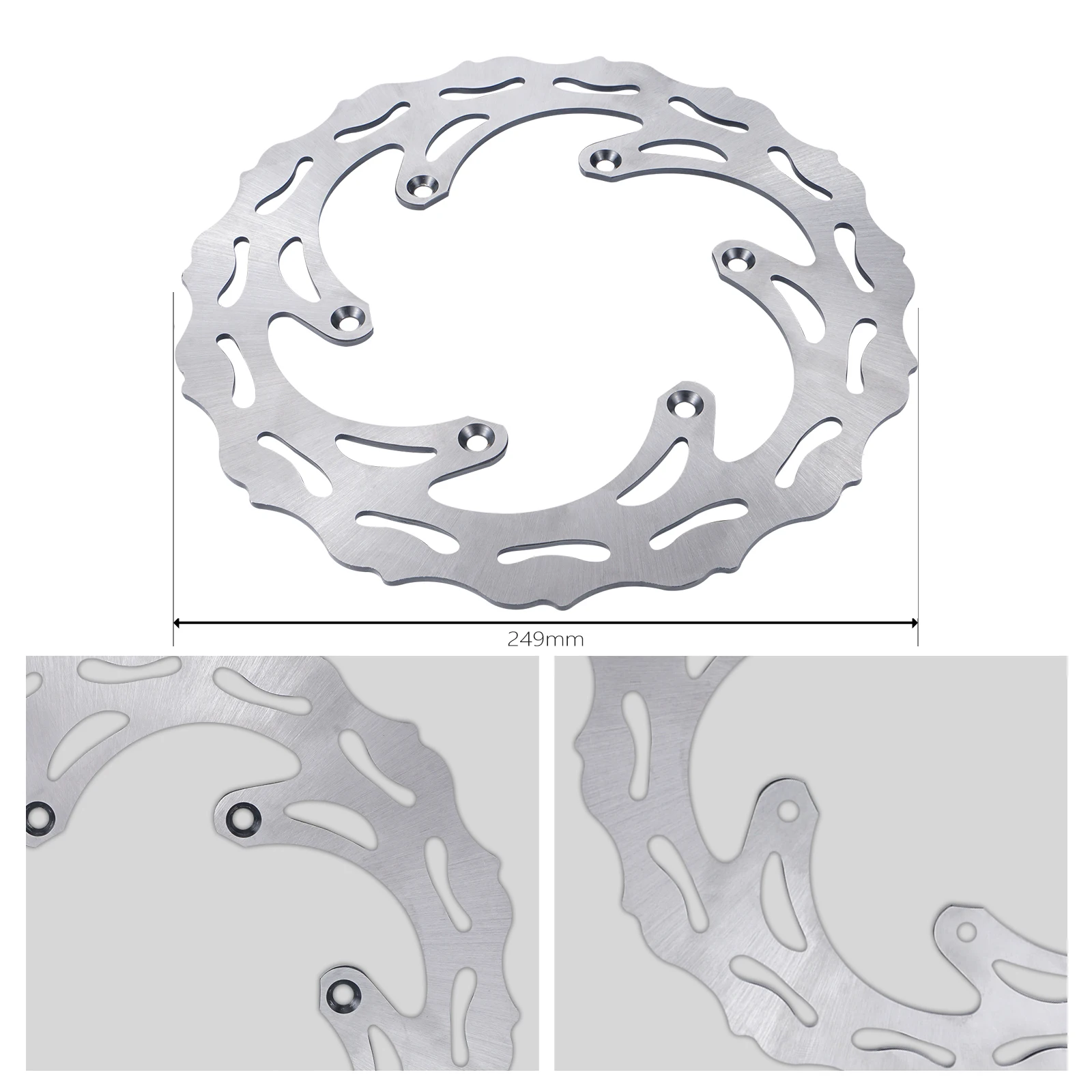 NICECNC 249mm Front Brake Disc For Yamaha YZ125 YZ250 YZ250F YZ450F WR250F WR450F 2003-2015 YZ250FX 2015-2016 YZ250X 2016