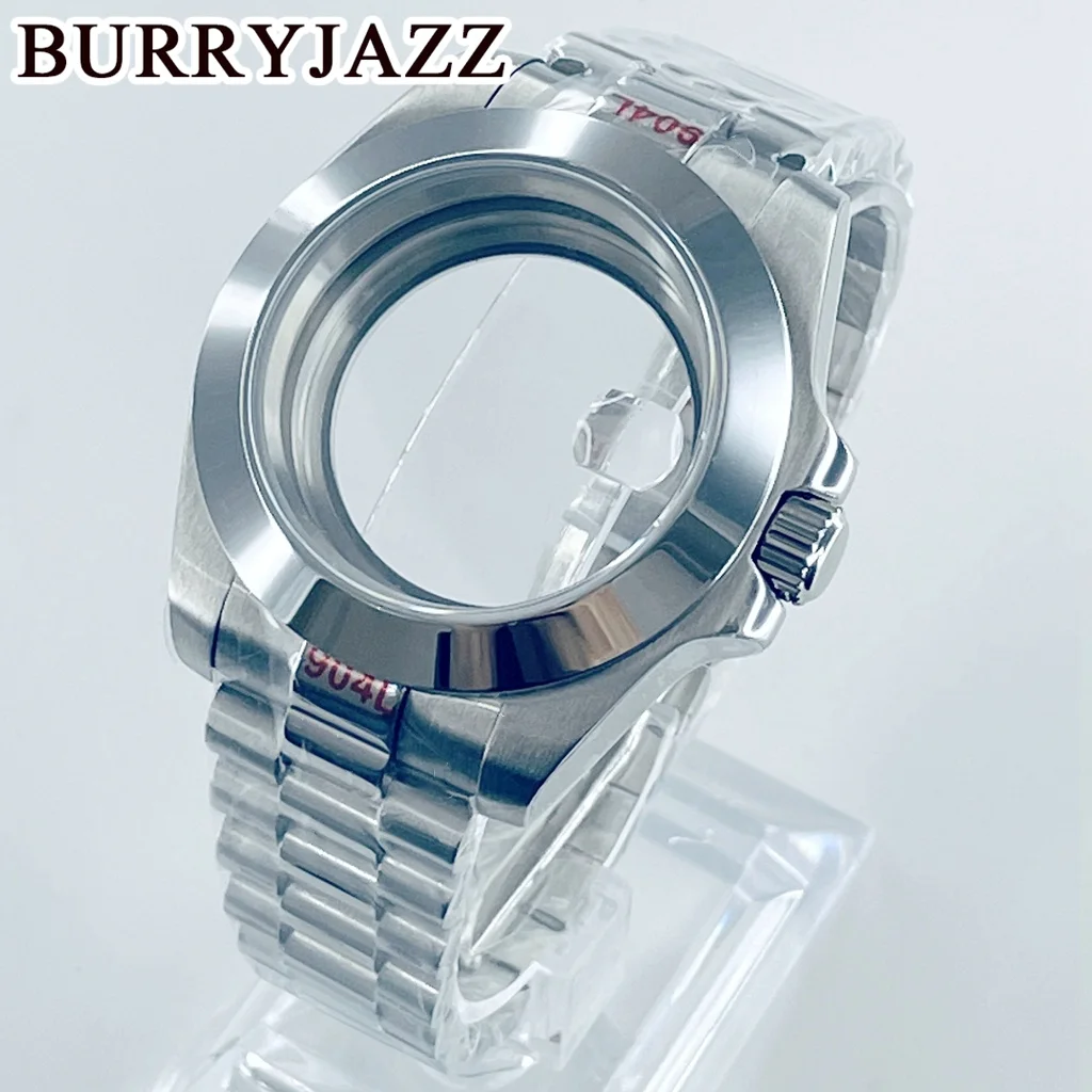 

BURRYJAZZ 40mm NH35 NH36 NH34 NH38 NH70 NH72 ETA2824 PT5000 Watch Case Sterile Case Sapphire Glass Presidential Bracelet