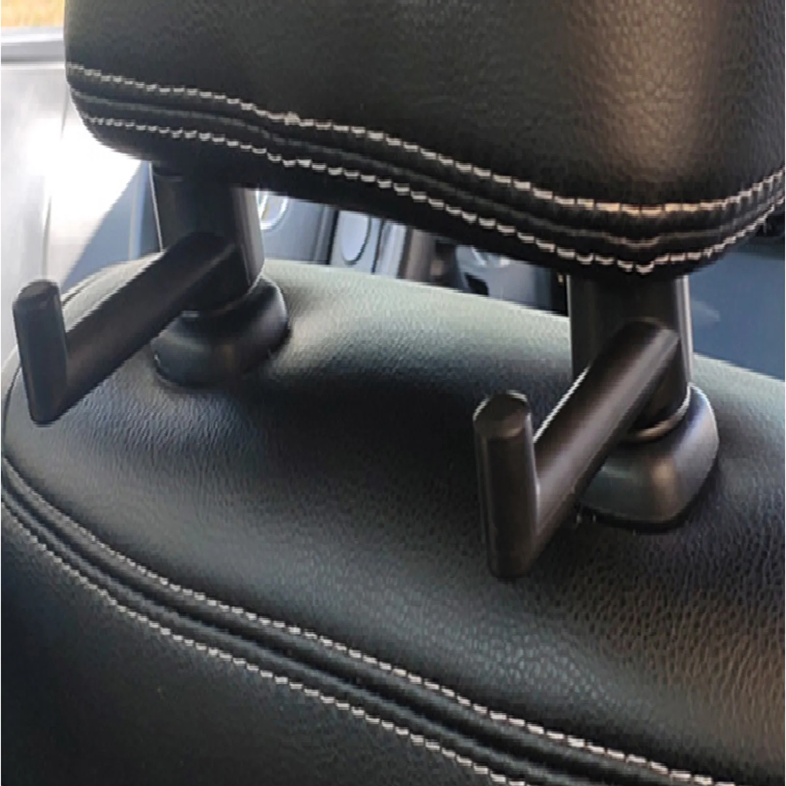 Car Back Seat Hook Aluminum Alloy Auto Hidden Seat Headrest Organizer Storage Hook Holder 360° Rotatable For Groceries Clothes