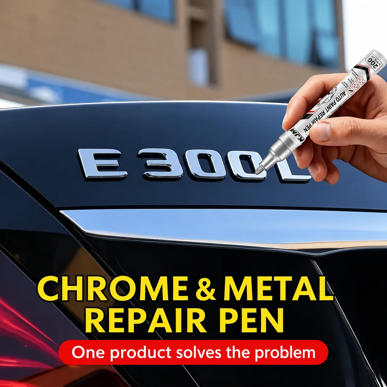 Chrome Repair Pen Metal Touch Up Paint For Car Wheel Rim Bumper Trim Scratch Scuff Restoration Silver Marker DIY