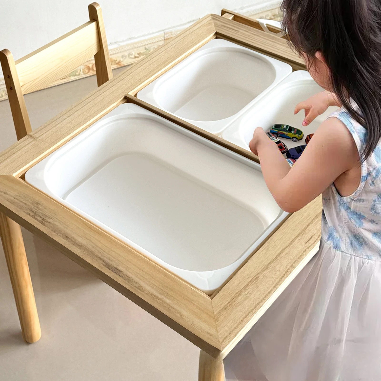 어린이 감각 발달용 학습 의자 및 나무 놀이 테이블 의자 학습 테이블