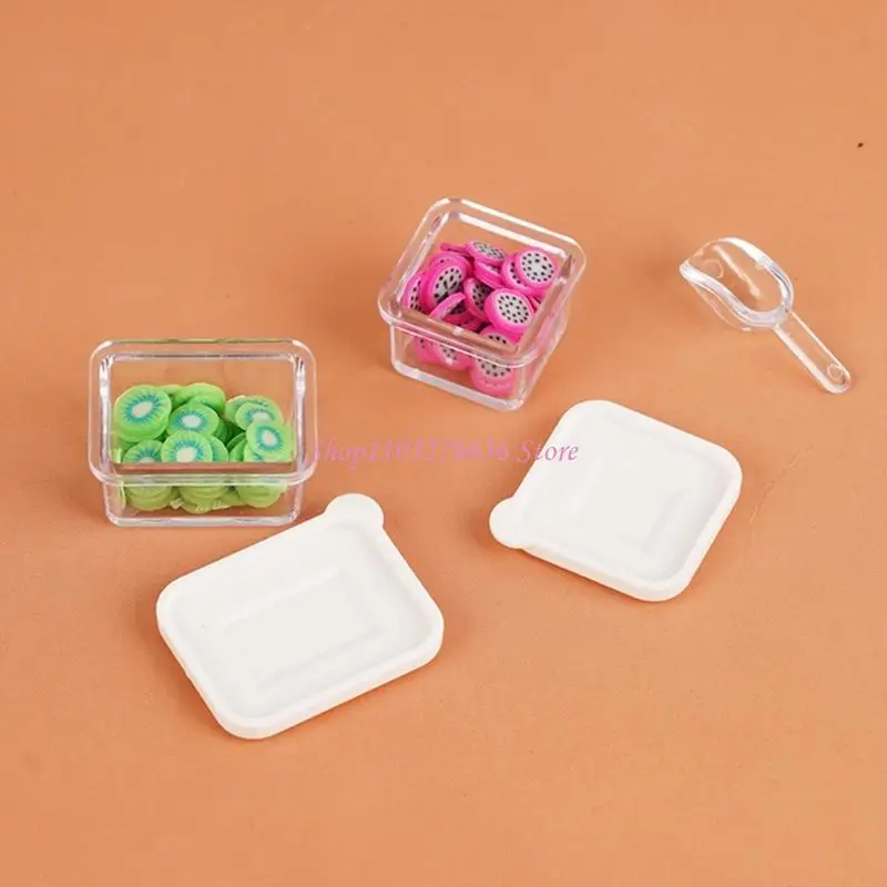 

R6FD Miniature Kitchen Appliance Toy For Kids Pretend Play Game Double Door Refrigerator Model Figurine for Dollhouses Decors