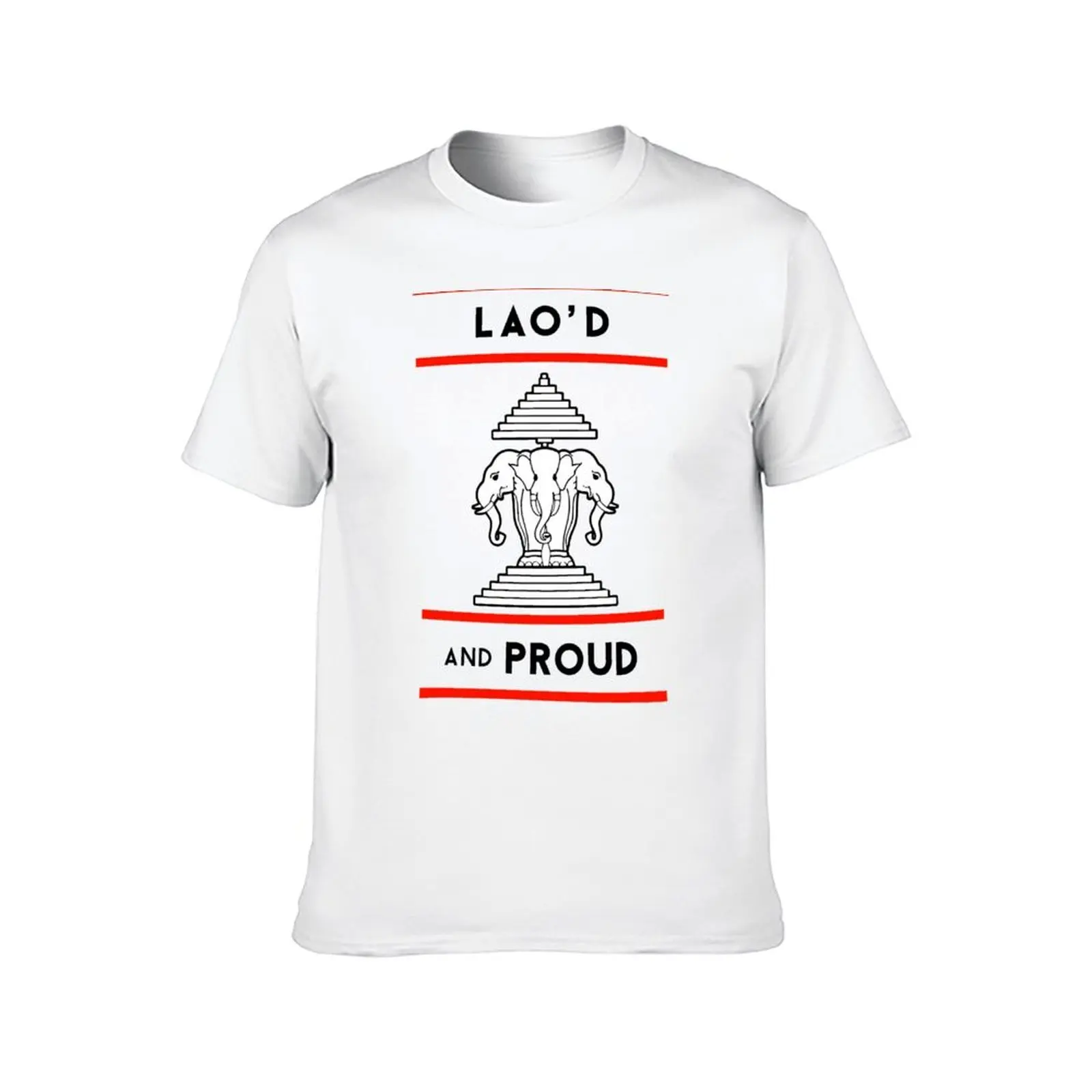Lao’d and Proud Black Font 3 Headed Elephant T-Shirt t shirt for man man t shirt graphic T-Shirt