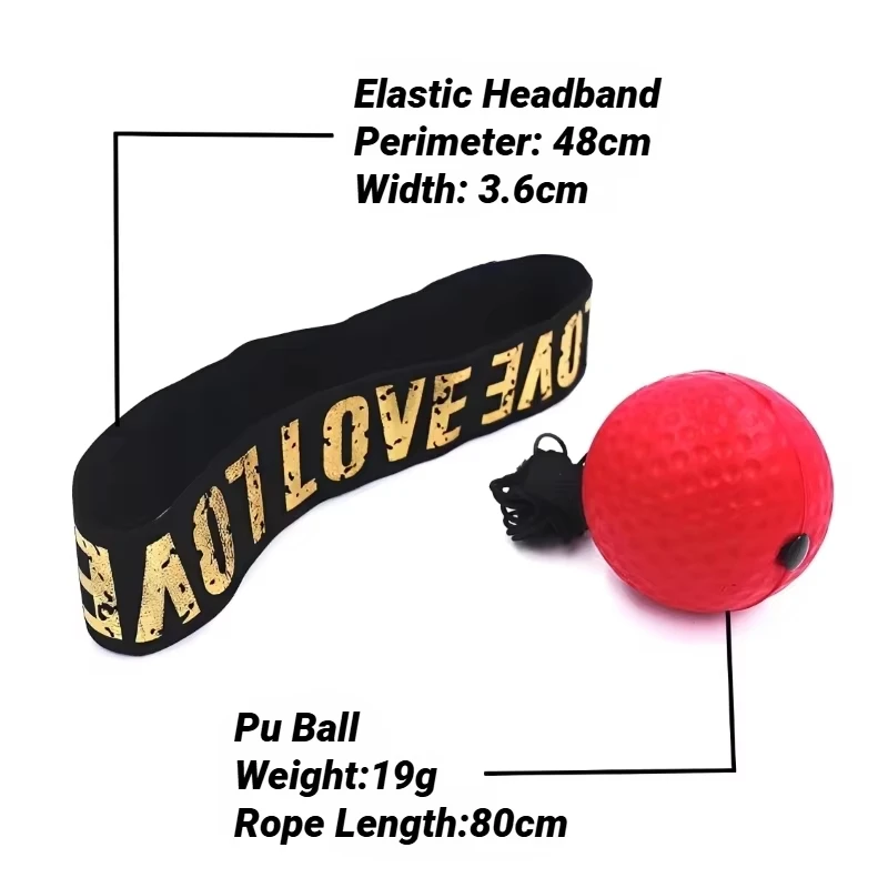 Boxing Speed Ball Head-Mounted Pu Punch Sanda Training Hand Eye Reaction Home Sandbag Fitness Equipment Gym Muay Thai