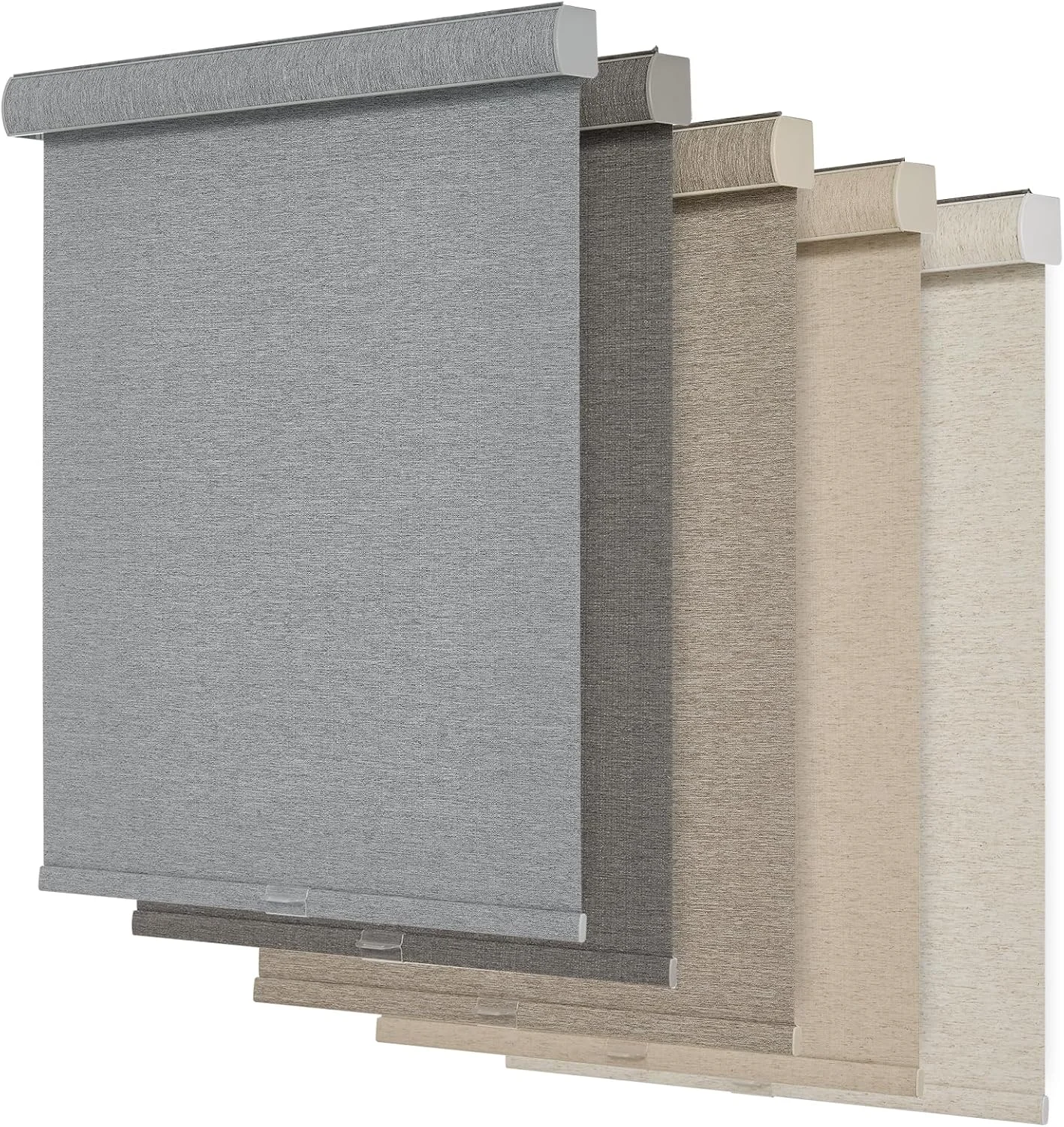 Factory Price Custom Cordless Spring Blackout  Polyester Light-Bloking Window Shades Child Safe Roller Blinds For Home Window