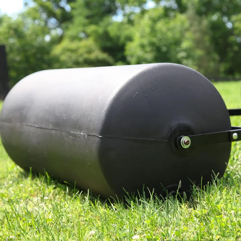 270-Pound Capacity Push or Tow Poly Lawn Roller with Easy-Turn Plug, 18x24