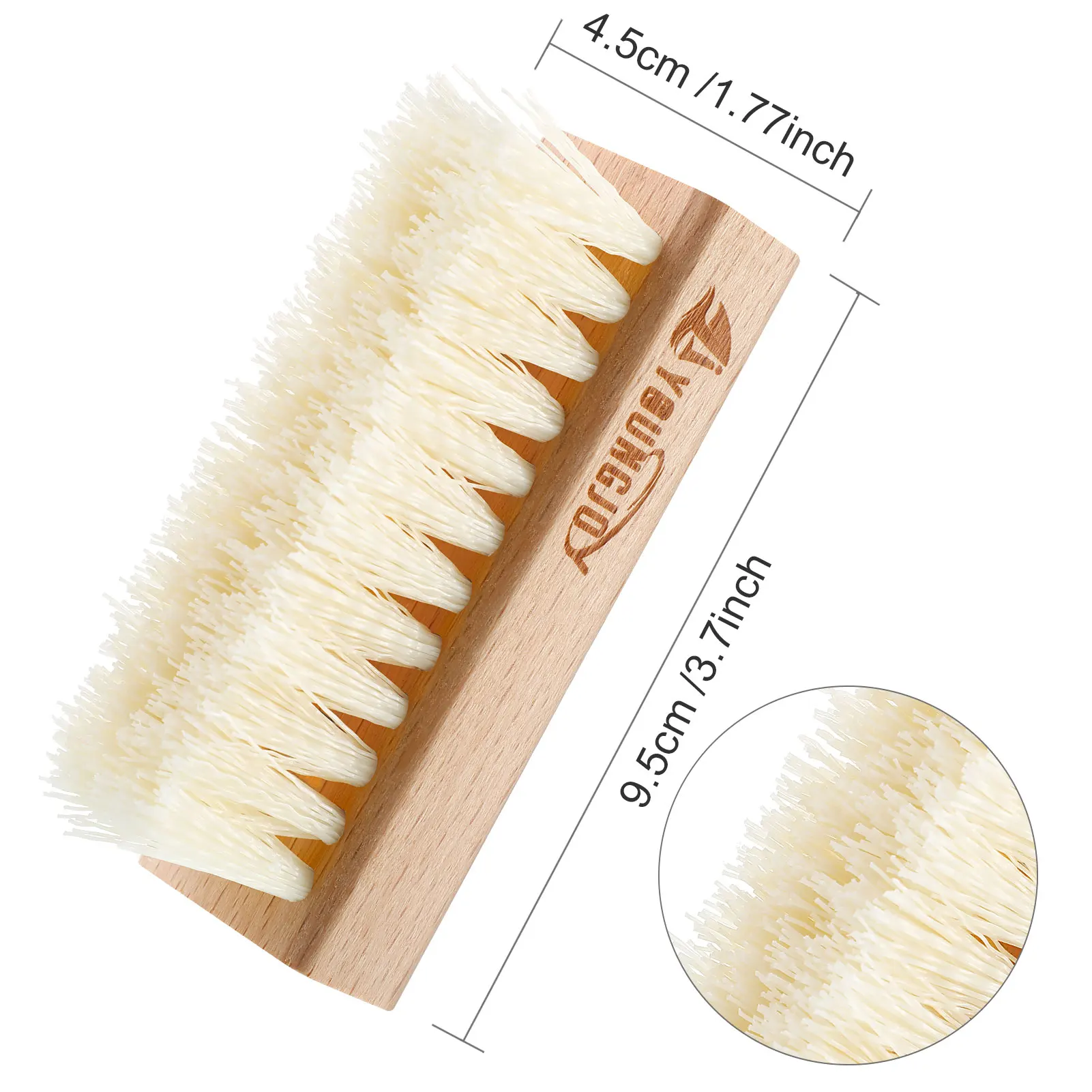 Shoe cleaning brush set, 3 pieces - soft brush, medium universal brush and hard brush - Premium sneaker brush, three different h