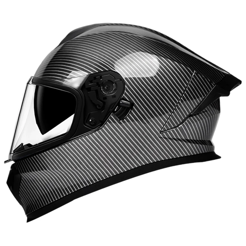 Wholesale Price Full Face Motorcycle Helmet Custom Factory Design with Comfortable ABS Lining & Double Mirror Cycling Helmets