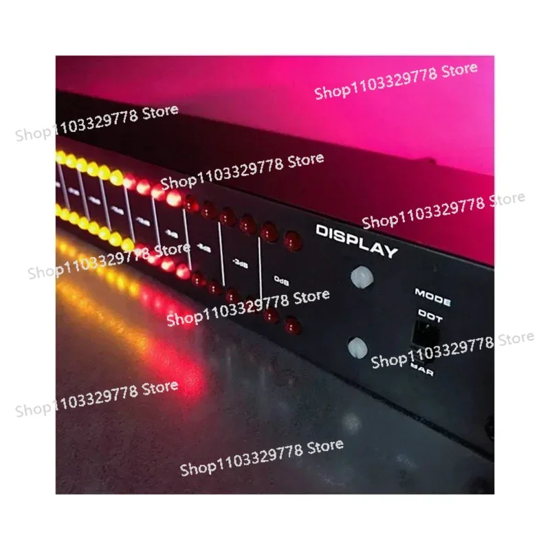 DB100 Professional Stage Home Amplifier Speaker Dual 40 Spectrum Audio LED Stereo Level Indicator -57dB-0dB