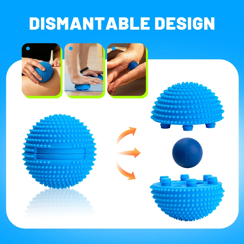 Neuro Ball Foot Roller Textured Massage Ball Myofascial Release Plantar Fasciitis Hands Face Spiky Therapy for Muscle Relief