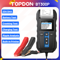 TOPDON BT300P 12V/24V Battery Tester with Printing  Digital Charging Cranking Test Tools Car Auto Analyzer Vehicle 8 Language