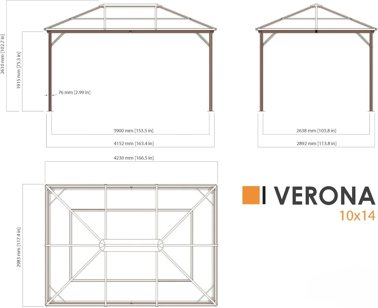 Verona 10 Ft. X 14 Ft. Gazebo