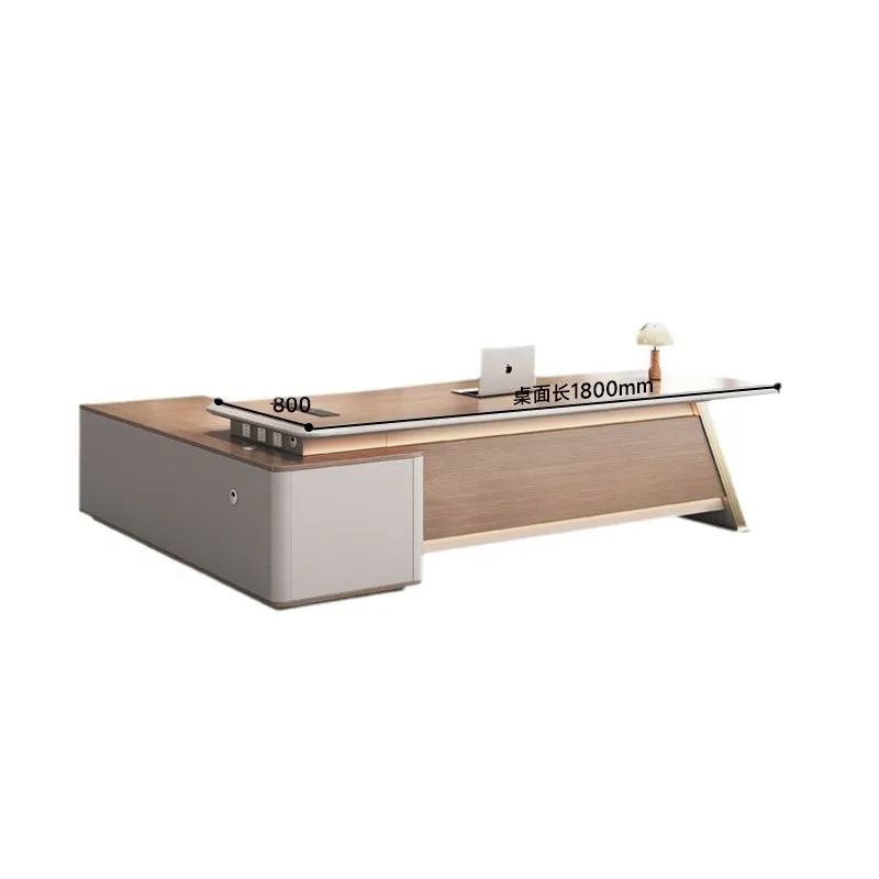 High-end light luxury desk simple modern paint president manager table and chair combination