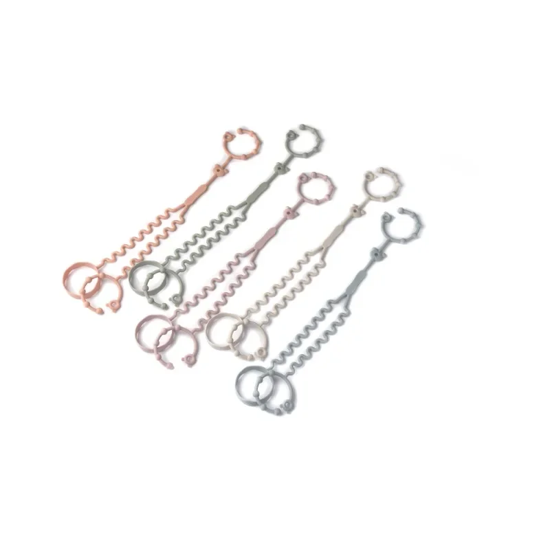 New Silicone Two-in-one Anti-lost Chain Teether Feeding Bottle Leash Anti Lost Nipple Accessories for Infants Pacifiers Leashes