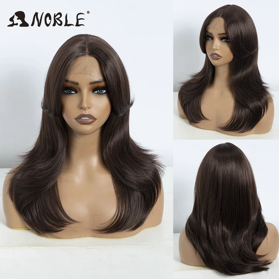 Noble Synthetic Lace Front Wig Ombre Blonde Lace Straight Wig Cosplay part Wig Blonde Wigs For Women Lace Wig synthetic Lace Wig