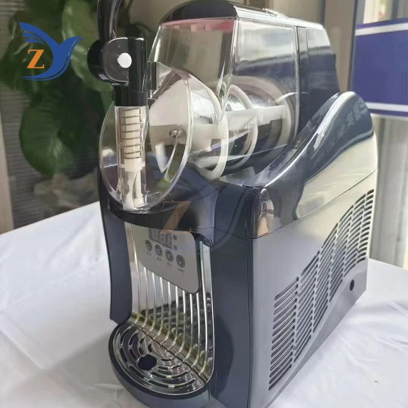 Slush Cold Drink Snow Melt Machine Single Cylinder Commercial Pellet Juice Beverage Automatic Mixing Smoothie Milk Tea Smoothie