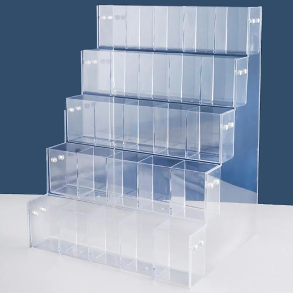 2/3/4/5/6 Layer Mark Pen Holder Transparent Large Capacity Makeup Brush Holder Acrylic Pen Tray Stationery Display Shelf