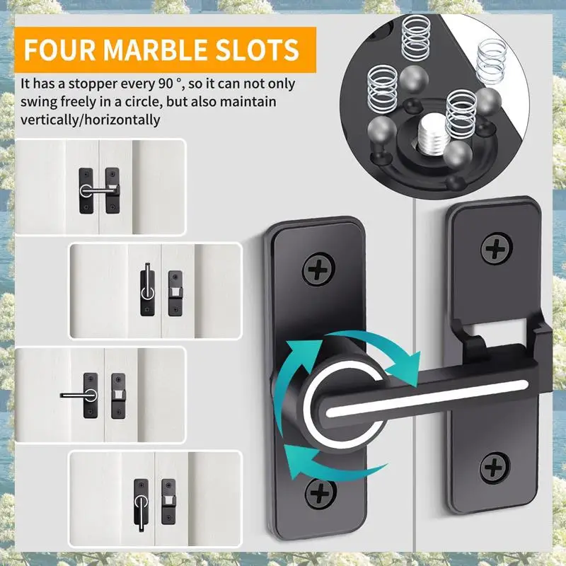 

New-Luminous Barn Door Lock,Sliding Barn Door Latch,180 Degree Heavy Duty Gate Latch Suitable For Garden,Garage