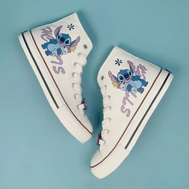 Disney cartoon canvas Stitch coppia scarpe ragazze estate nuova moda coreana wild Mickey mouse bambini sneakers di tela taglia 34-44