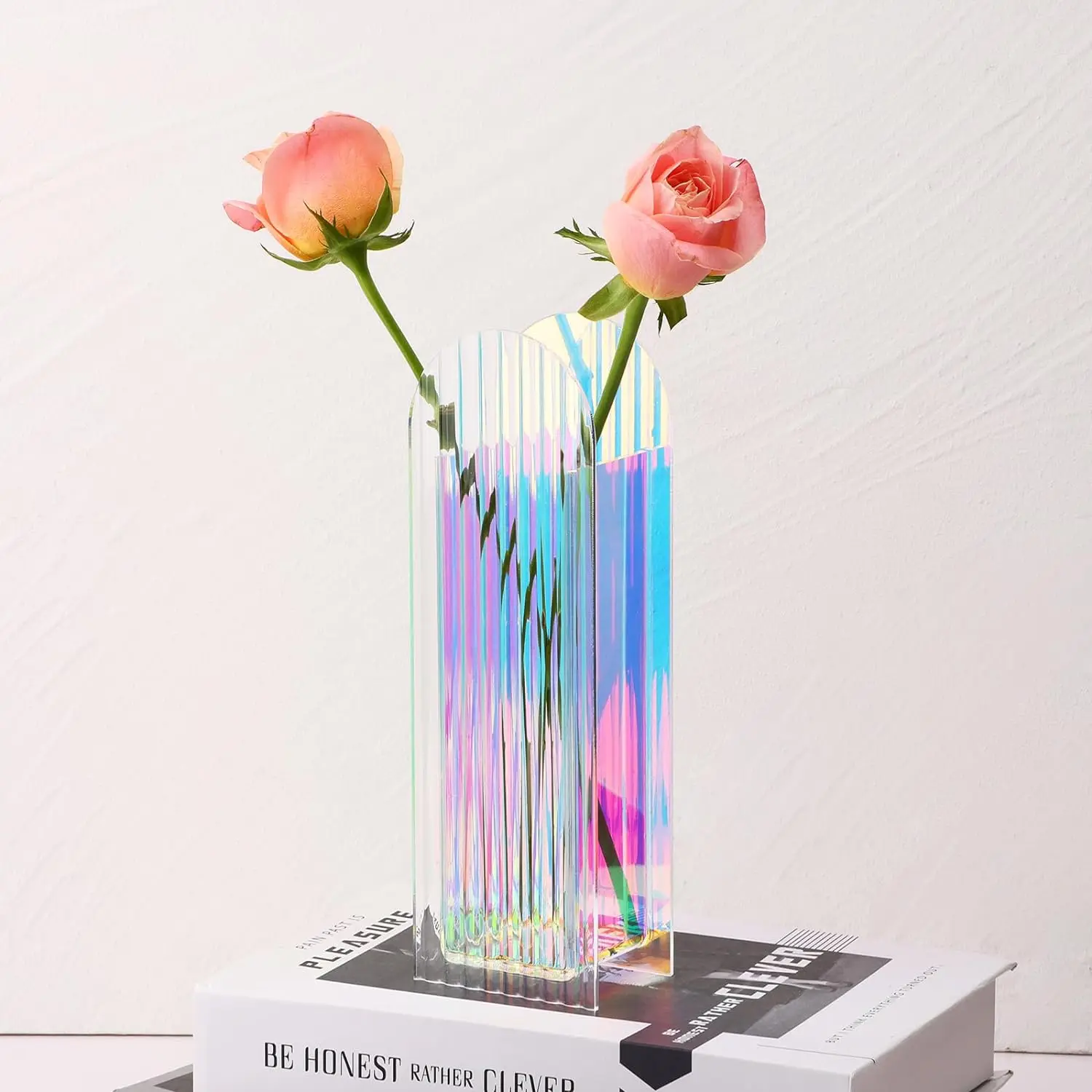 Acrylic Flower Vase Colorful Modern Contemporary Design Floral Container Decoration For Home Office