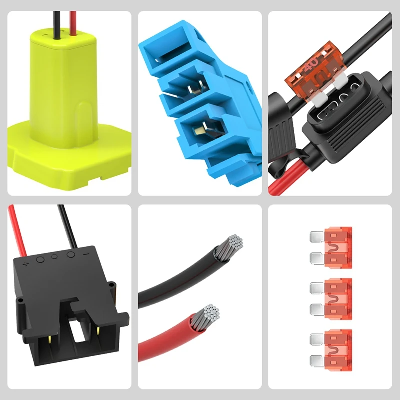 Hot SV-Power Wheels Battery Adapter For Ryobi 18V Battery With Wire Harness Connector,Battery Converter With 3Pcs 40A Fuses