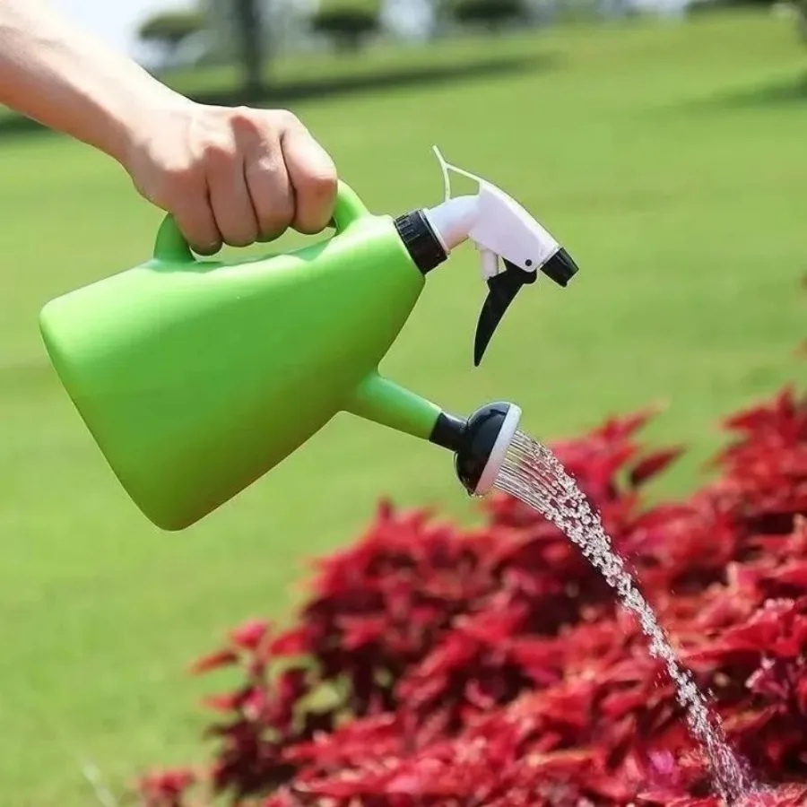 

Watering Can with Sprayer - 2 in 1 Plastic Watering Pot, Empty Sprinkling Kettle, Suitable for Yard & Lawn Spraying and Watering
