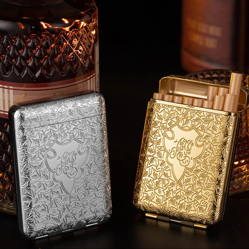 Luxury Vintage Engraved Cigarette Case, Pocket Holder, Organizer for 16/20 Cigarettes, Gifts for Women and Men, New