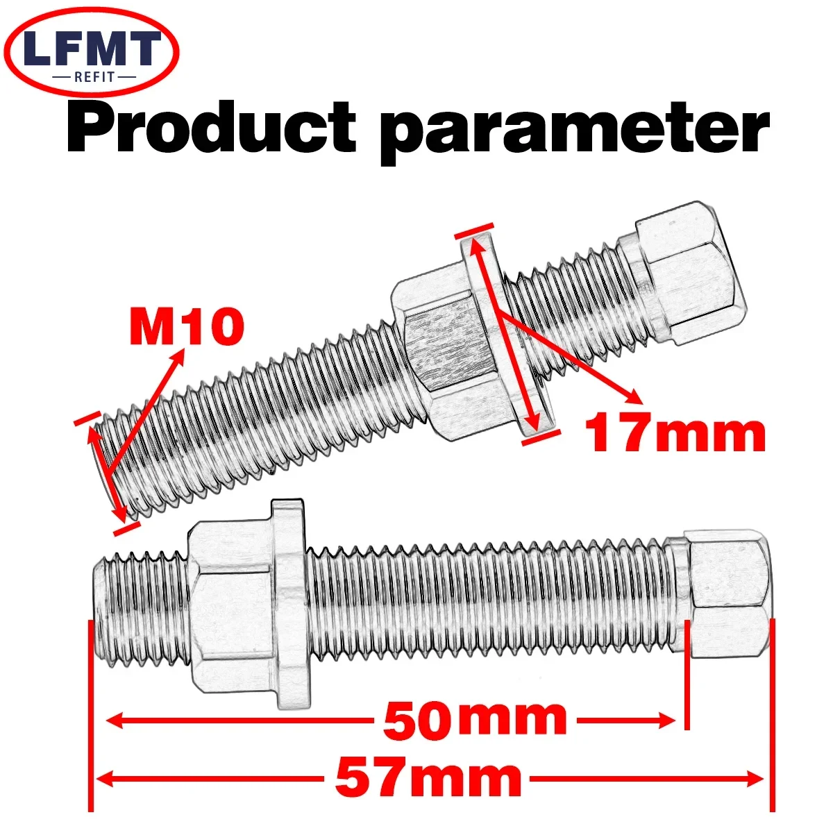 M10 Chain Axle Adjuster Bolt Nuts For KTM 690 790 890 950 990 1090 1190 1290 ADVENTURE DUKE ENDURO EXC EXC-F SX SXF XC XC-F XC-W