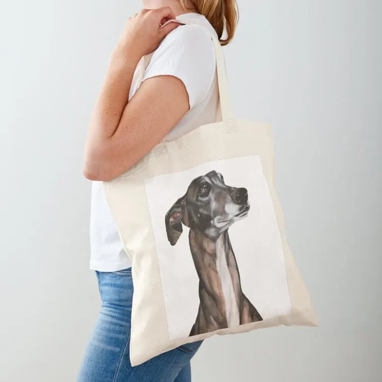 Greyhound - Galgo Espanol - Negra Tote Bag Bolsos de mujer Bolsos Bolsos de dulces Bolsos de mano de tela