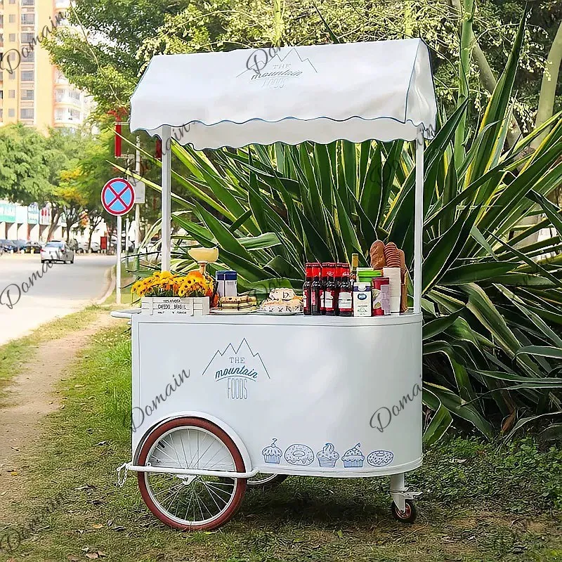 Outdoor Mobile Stall Cart Night Market Snack Street Food Vendor Cart Promotional Event Display Cart