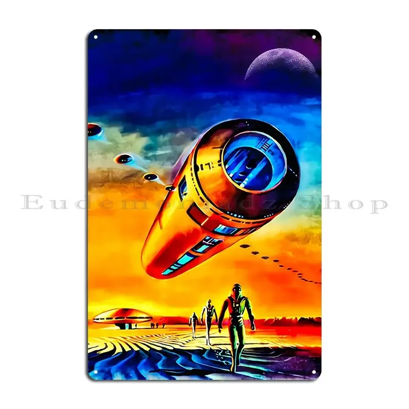 Equator Vintage Sci Fi Art Metal Sign Party Club Cave Cinema Kitchen Create Tin Sign Poster