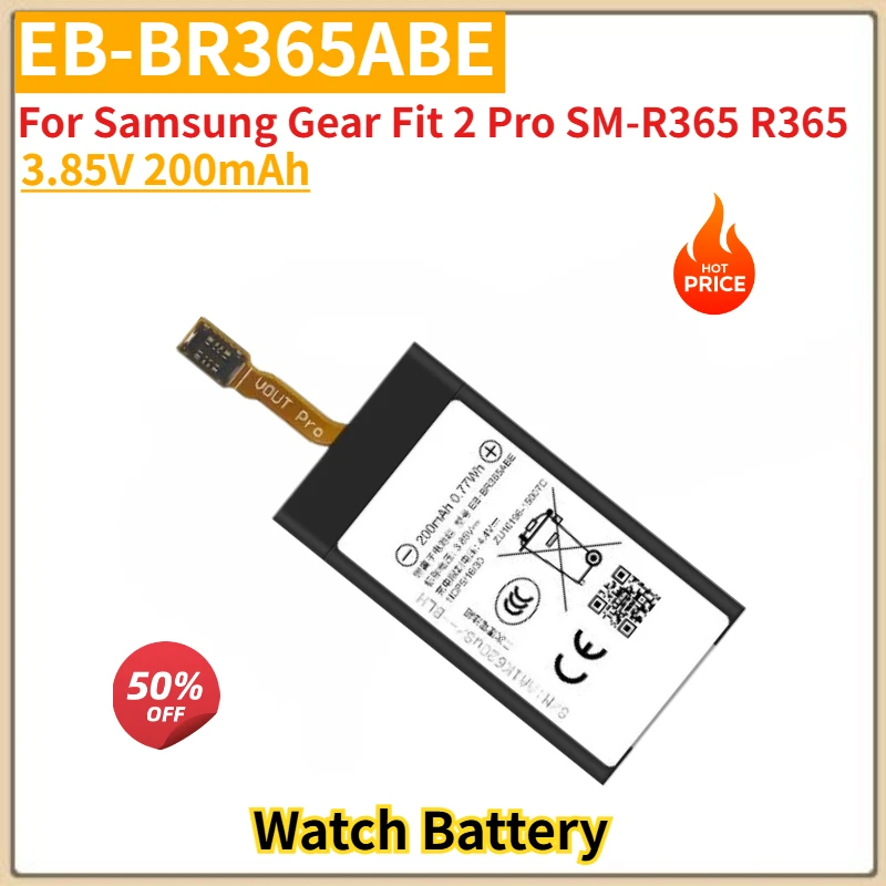 

High Quality EB-BR365ABE Watch Battery 3.85V 200mAh For Samsung Gear Fit 2 Pro SM-R365 R365 Brand New Replacement Battery