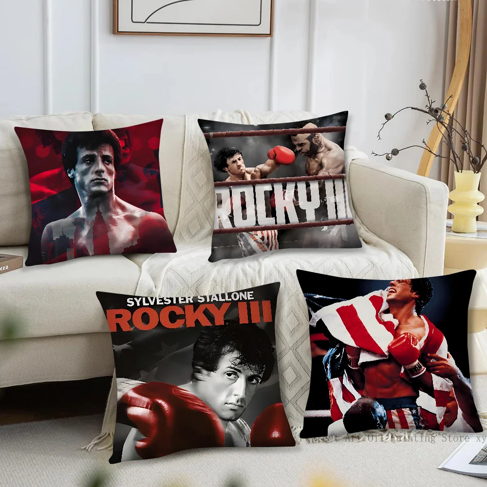 Rocky b-balboa-funda de almohada de boxeo y Fitness, almohada cuadrada para dormitorio, sofá, cojín cómodo de ocio, decoración del hogar para sala de estar y coche