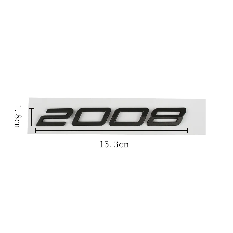 Car 3D ABS Letters Logo Decals Sticker For Peugeot 2008 3008 4008 5008 2023 2024 2025 Car Trunk Alphabet Emblem Badge Stickers