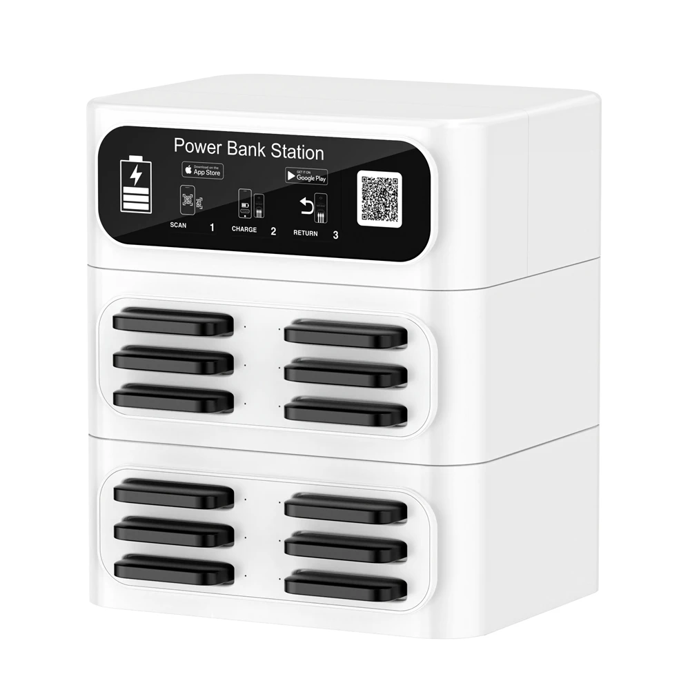 

New Innovative Products Rental Powerbank Li-polymer Battery 8pcs 8slots Power Bank Public Venues Power Bank Rental Stacking