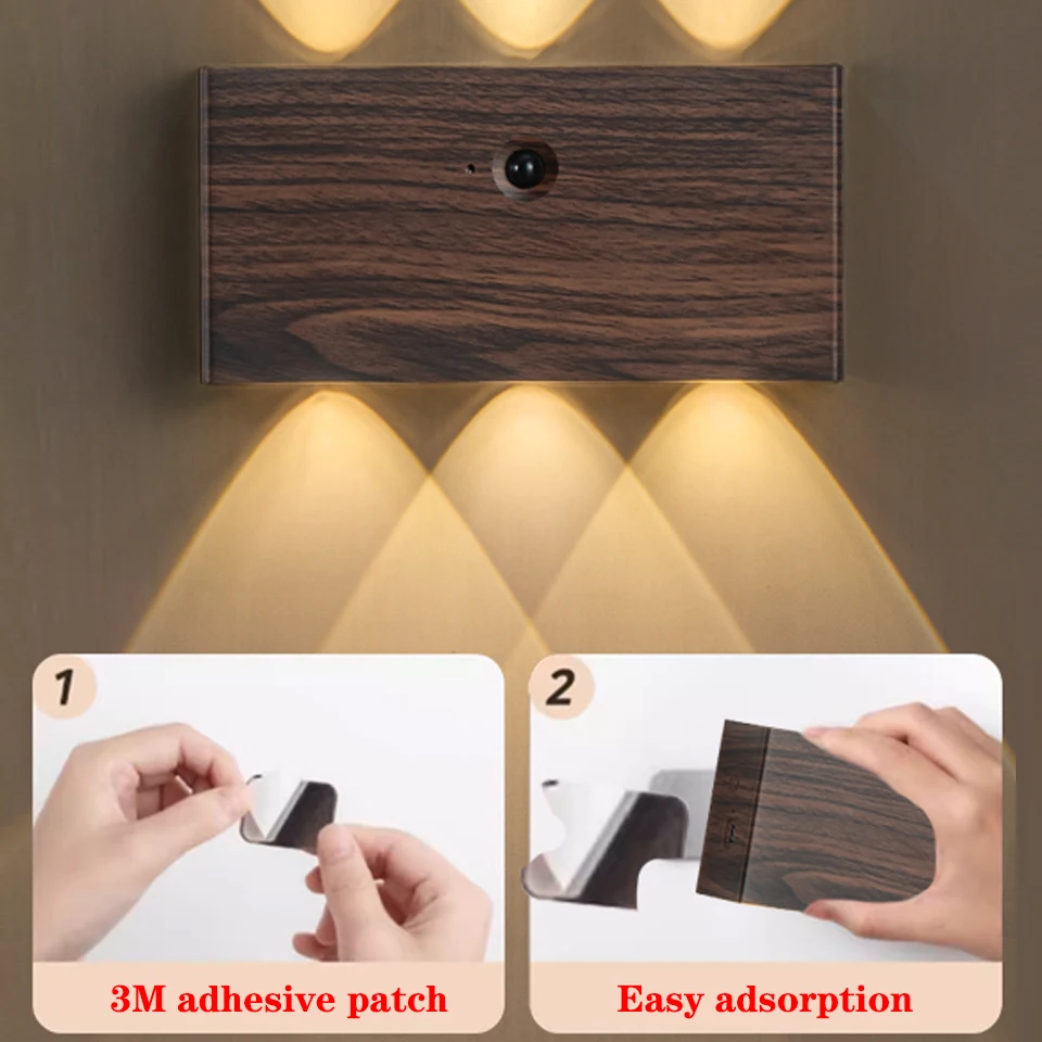 4000mAh LED Battery Wall Light Indoor Wall Lamp with Motion Sensor Wireless for Hallway Living Room Bedroom Garage 6W Lighting