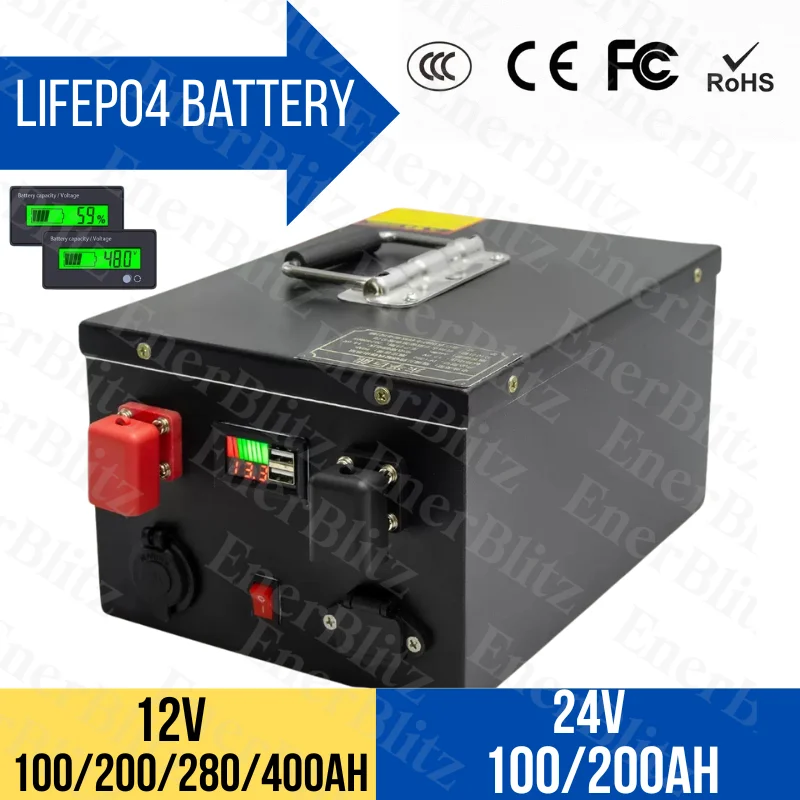 

lifepo4 High capacity 12V 200AH Lifepo4 battery 24V 200Ah battery pack AGV Shuttle car energy storage + Charger