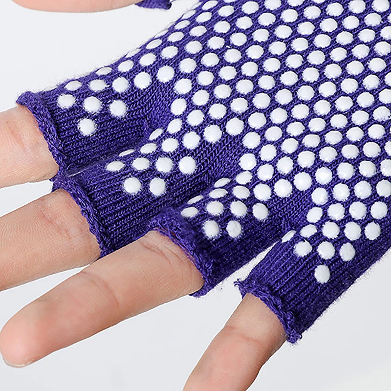 Women Non-slip Yoga Gloves Breathable Fitness Pilates Half Finger Glove Sport Outdoor Cycling Fishing Workout Mittens For Gym