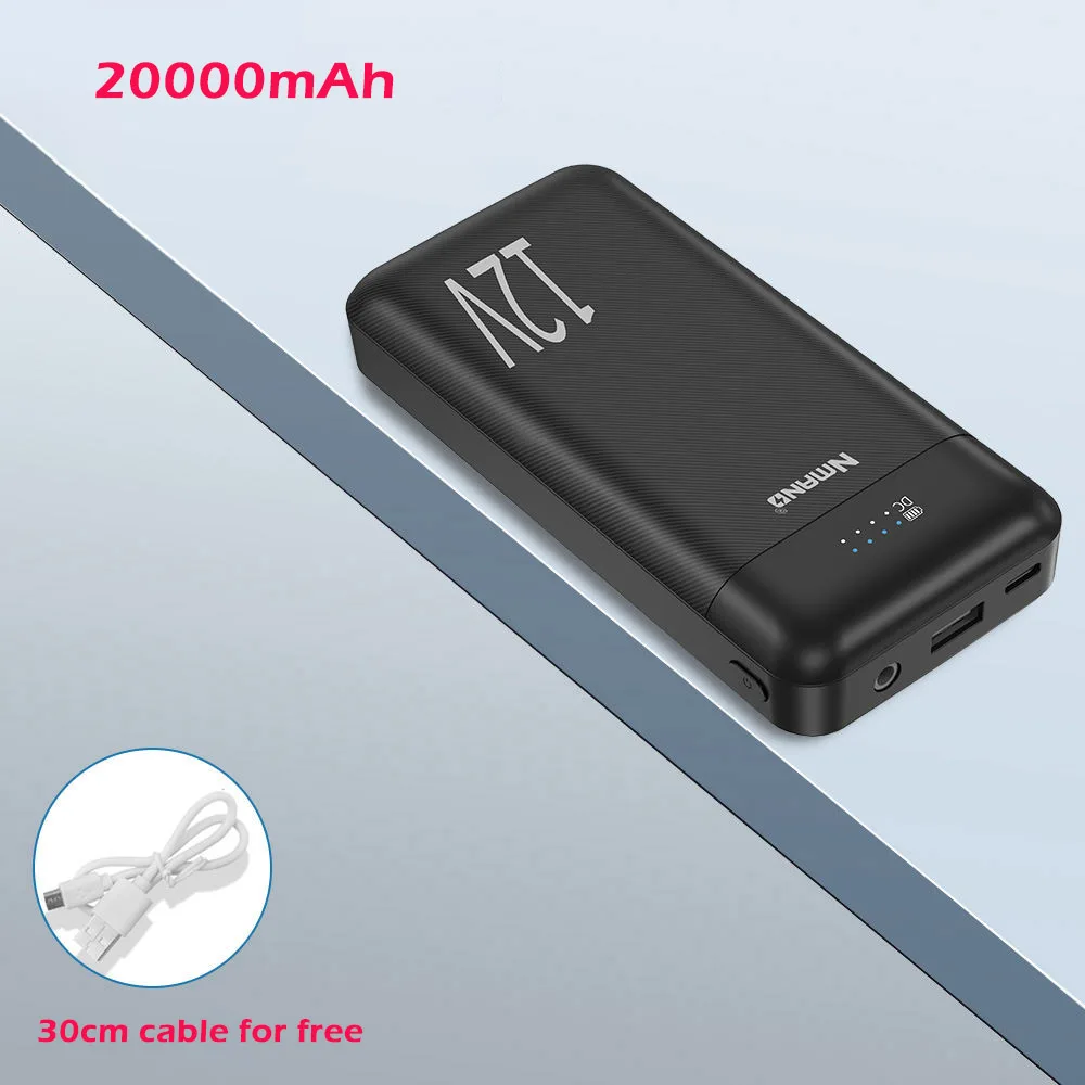 air conditioning clothes battery 20000mAh Power Bank 12V DC Output Portable Charger for Heated Vest Powerbank for iPhone Xiaomi