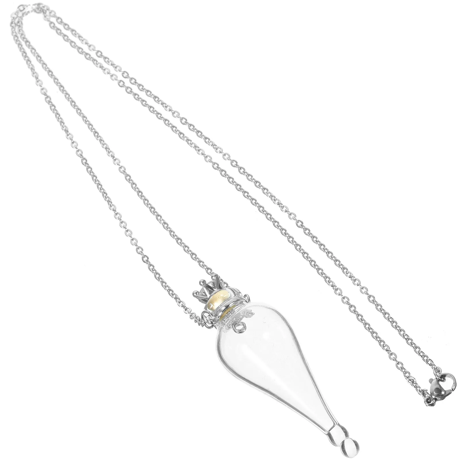 

Миниатюрное стеклянное ожерелье-бутылочка, маленький кулон с цепочкой для коллекции памятных вещей с медового месяца, удобное для путешествий украшение