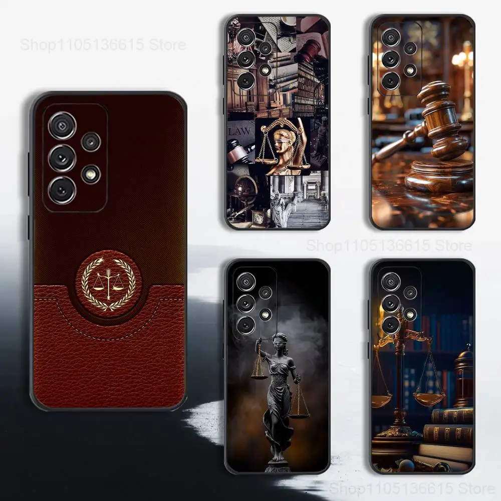 

Justice Law Lawyer Judge Case For Samsung S25,S24,S23,S22,S21,S20,S10,S9,Ultra,Plus,Lite,FE,Soft Silicone Black Cover