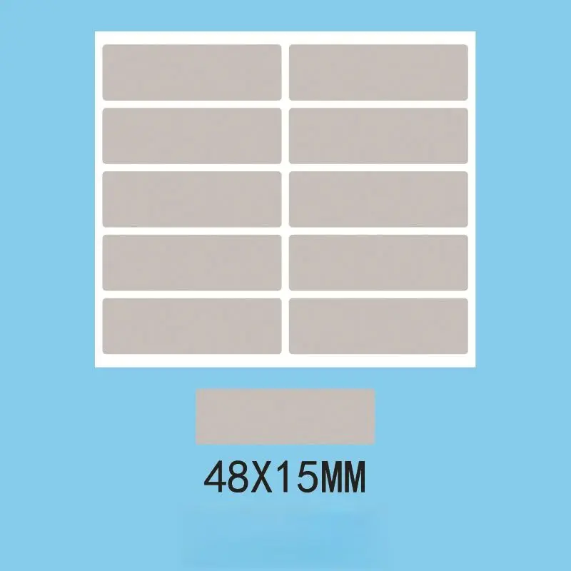 100 stks/pak Rechthoekige krasstickers Etiketten, 1,9 x 0,6 inch