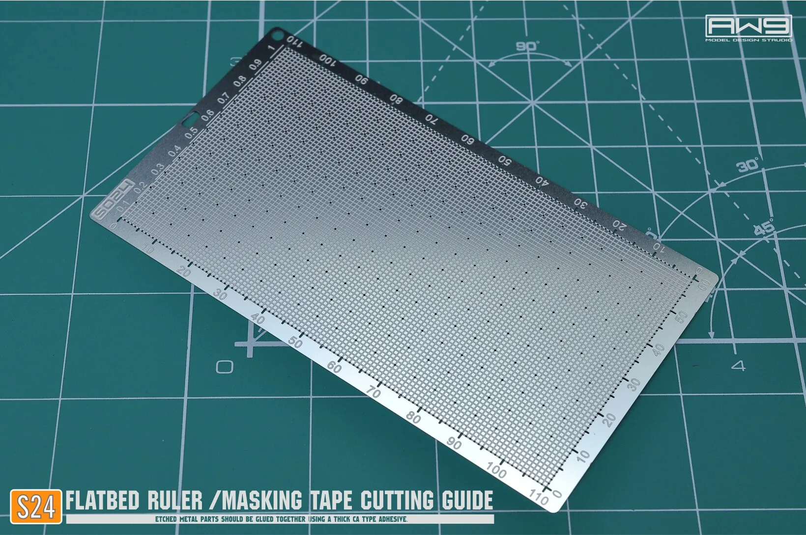 Model Making Tool Etching Sheet Cover Paper Cutting Table Length Measuring Ruler S24 3D Printer Parts