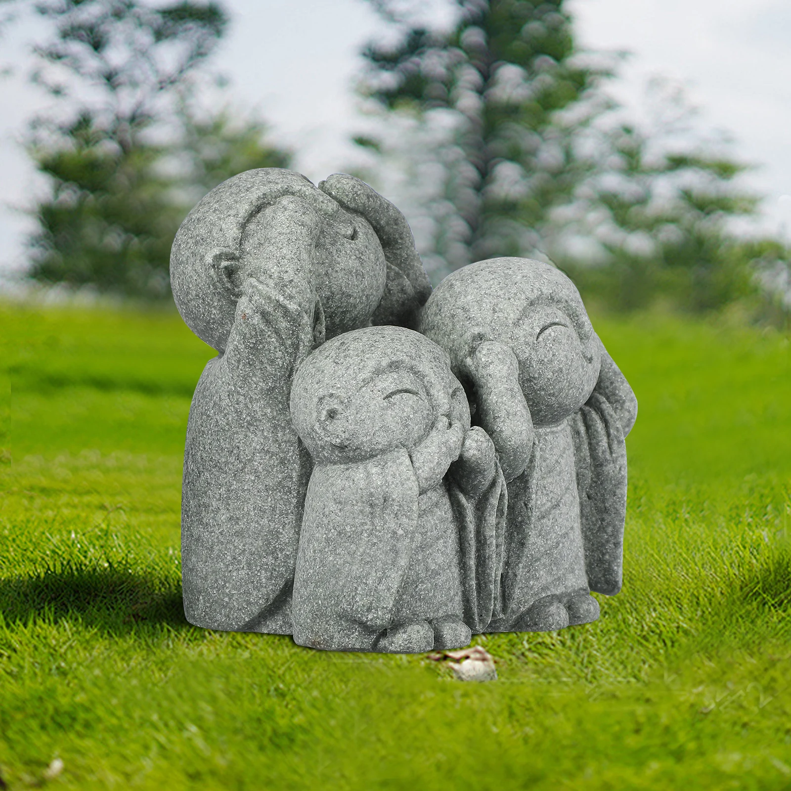 

Jizo Shaped Decorations Aquarium Landscaping Ornament Synthetic Resin Monk Statue Space Saving Elegant Japanese