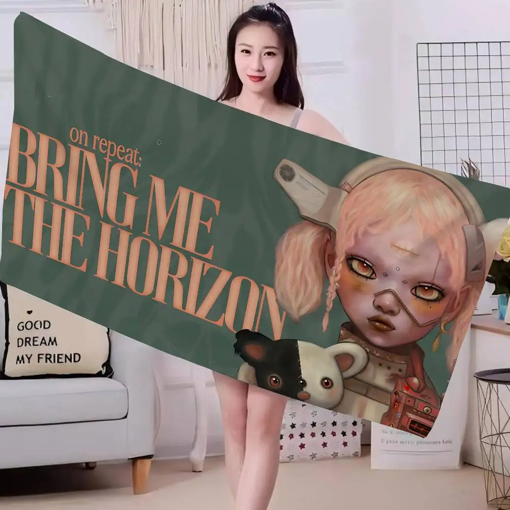 B-Bring Me The H-Horizons BMTH Big Microfiber Beach Towels Quick Dry Towel Sand Beach Towels Pool Towel for Travel Swim Pool