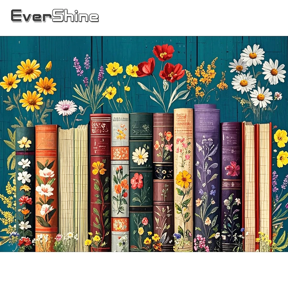 Evershine Buch Diamant Malerei Landschaft Muster für Erwachsene Anfänger Stickerei Blumen Mosaik DIY Handarbeiten Einzigartiges Geschenk