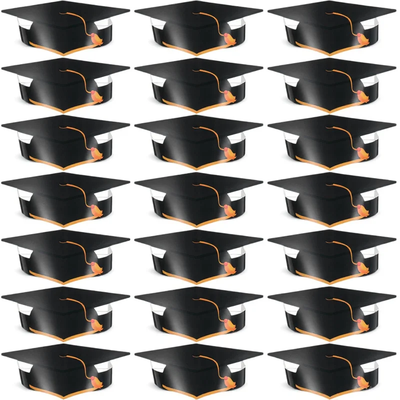 

36pcs Paper Graduation Hats Adjustable Brim Classic Design For Graduation Party Decorations Kindergarten Ceremony Bulk Diy