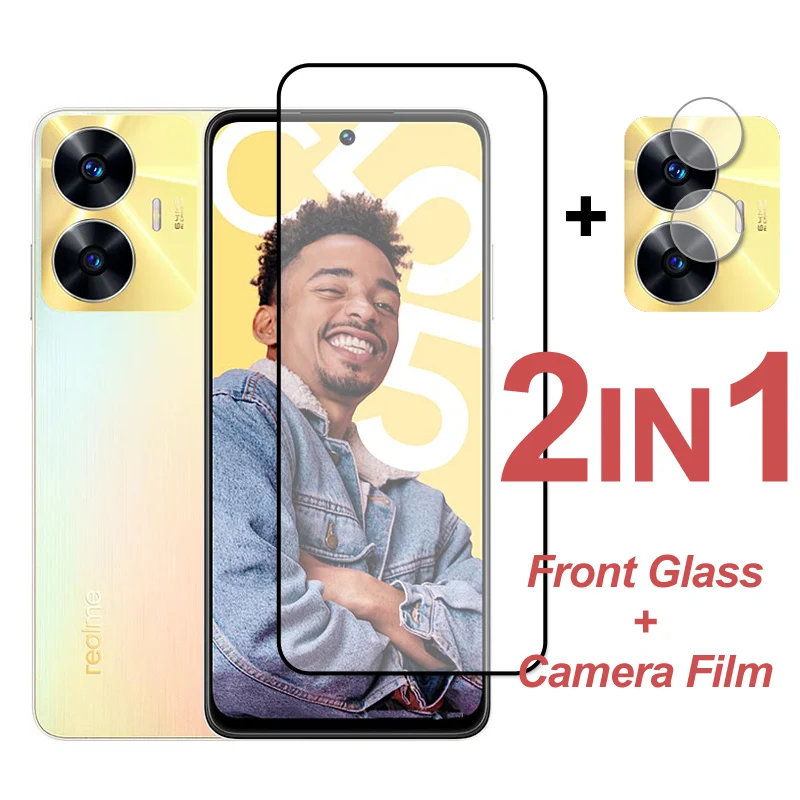 

Protective Glass For Realme C55 C53 C30 C30S C33 Full Cover Tempered Glass Realme C55 C31 C35 C25 Screen Protector Camera Film