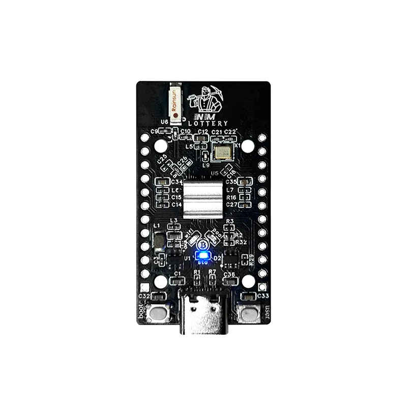 Lucky NerdMiner Bitcons Solo Lottery BTC Board بدون شاشة ESP32 310kH/s 5V-3A USB سلسلة مع واجهة الطاقة واحدة في واحد